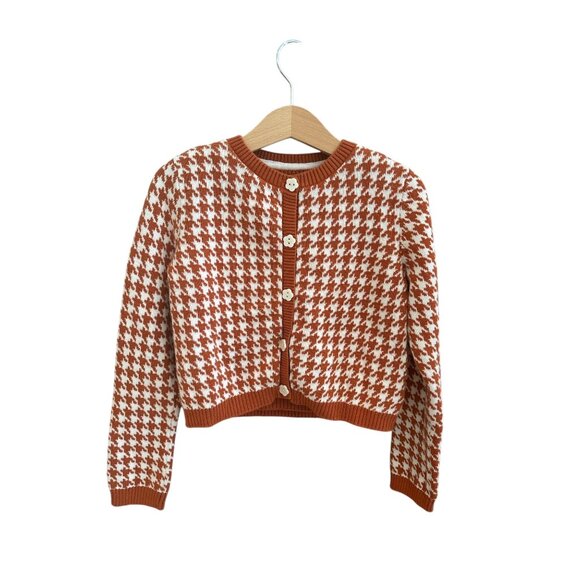 Houndstooth Cardigan & Tank Top Set For Girls - Sincerely Jules - Picture 1 of 12